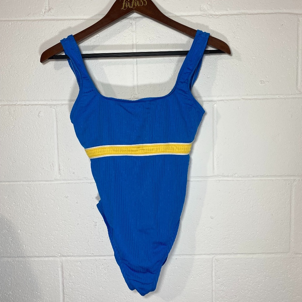 Concepts Sirena One Piece Blue Ribbed Swimsuit